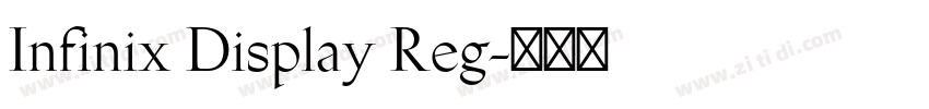 Infinix Display Reg字体转换